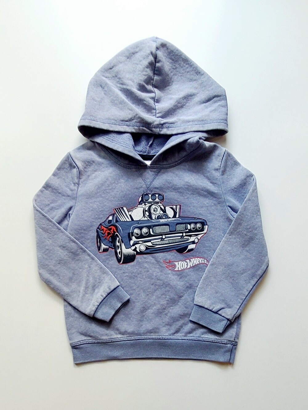 Hot Wheels Hoodie Sweatshirt Boys Size 5T Blue